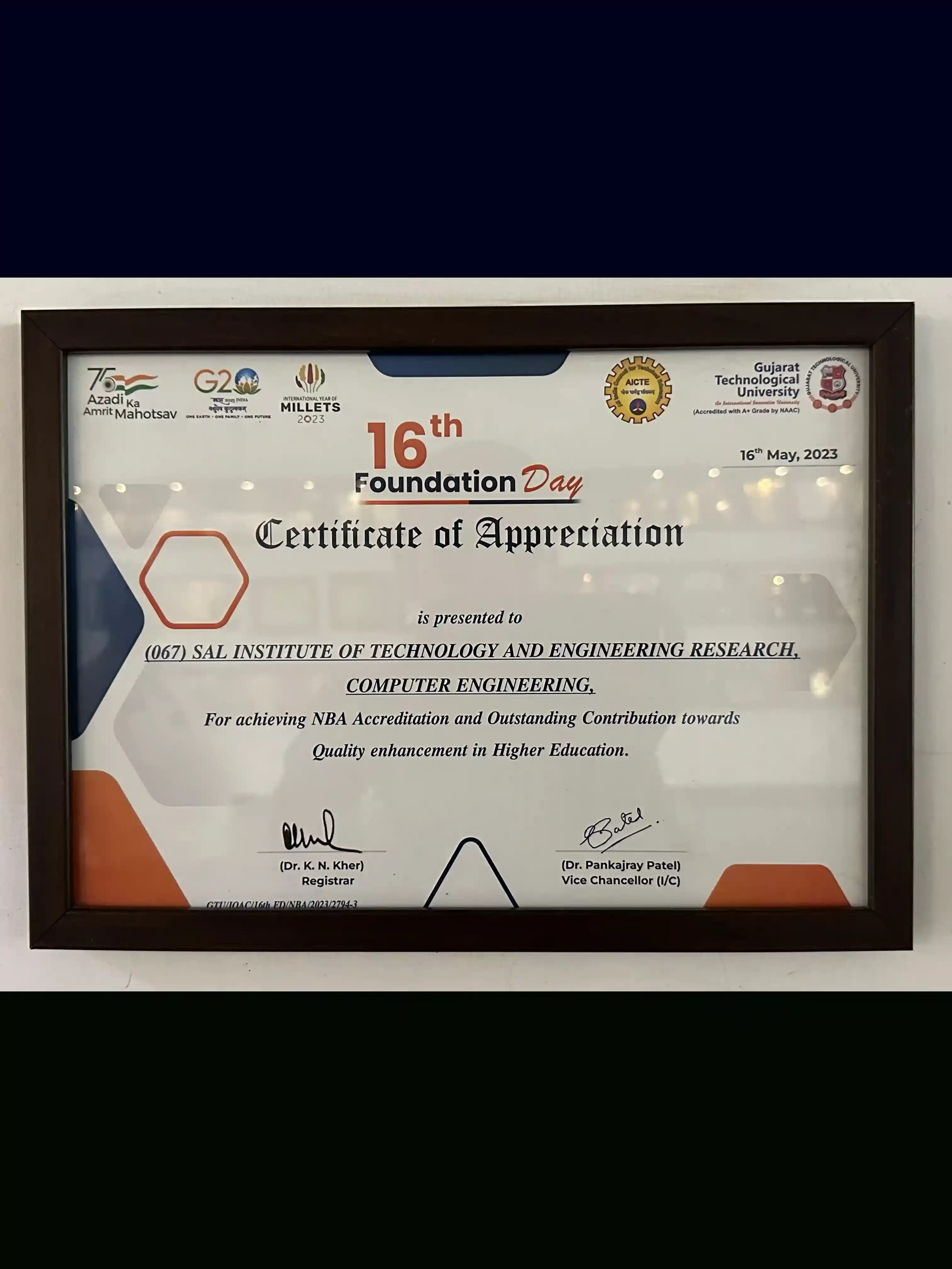 SAL INSTITUTE OF TECHNOLOGY AND ENGINEERING RESEARCH - NBA Accreditation